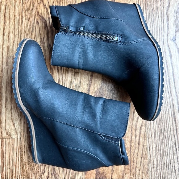 Soul by Naturalizer Women's Size 8M Haley‎ Wedge Heels Booties Shoes Black Comfy - Picture 5 of 9